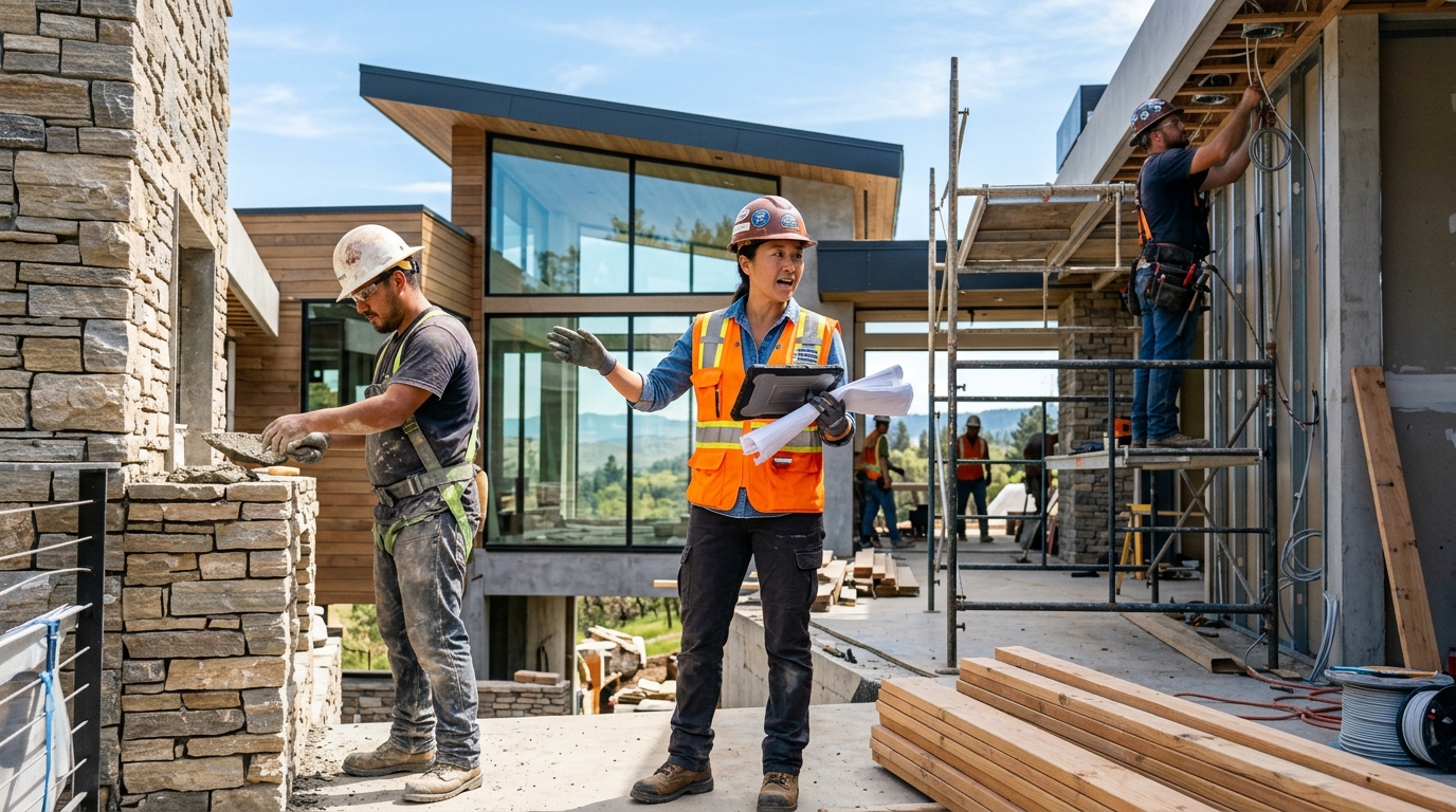 Contractor Executing Construction Work